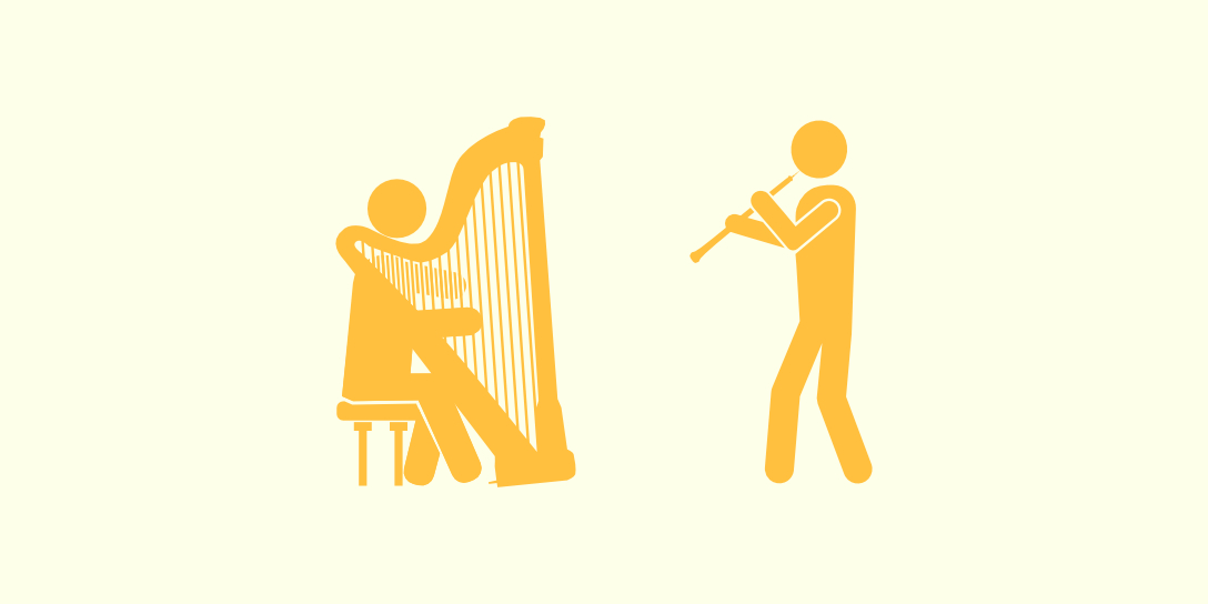 Oboe und Harfe