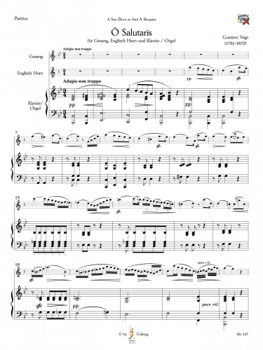 Vogt, Gustave - "O Salutaris" für Englisch Horn, Gesang und Orgel