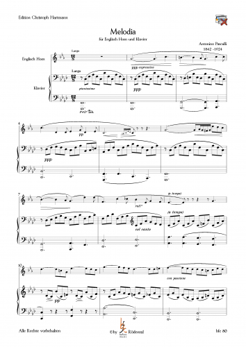 Pasculli, Antonino - Melodia für Englisch Horn und Klavier