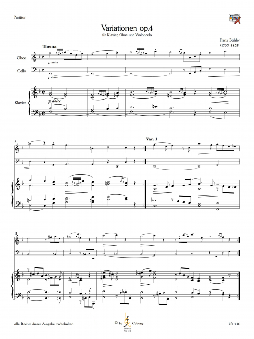 Bühler, Franz - Variationen op. 4